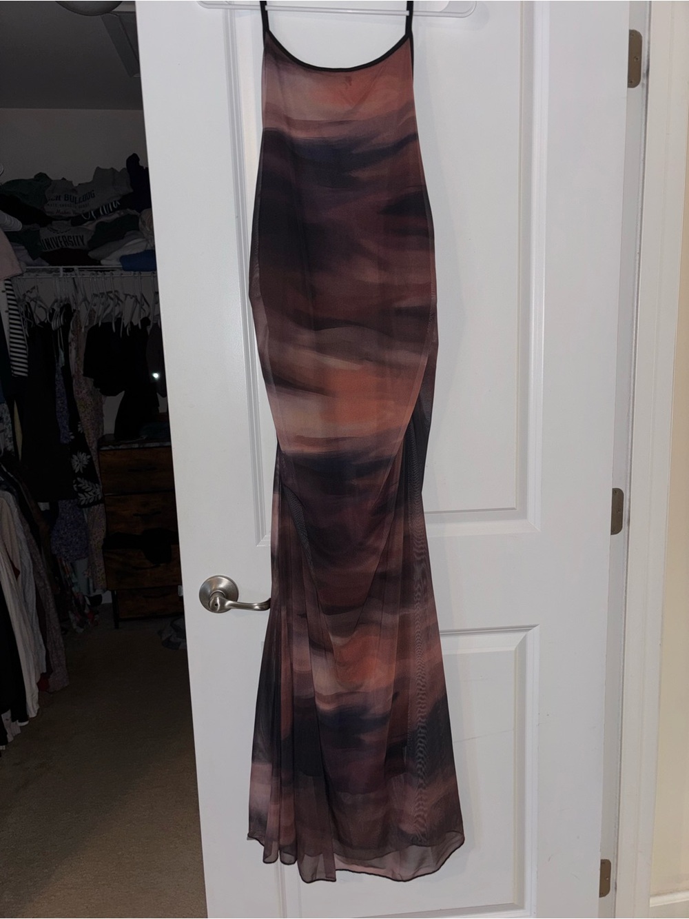 SHEIN Curve Pink-to-Black Ombre Slip Dress